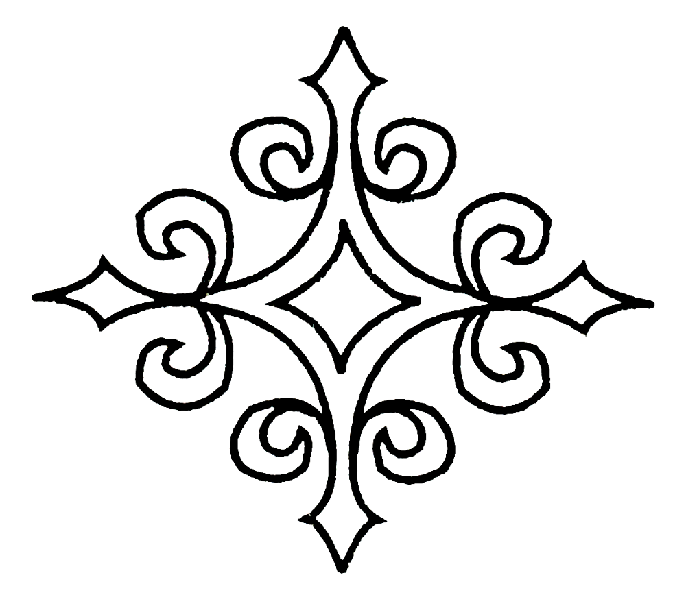 Адыгский орнамент контур